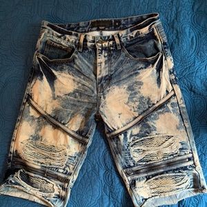 Men’s biker jean shorts